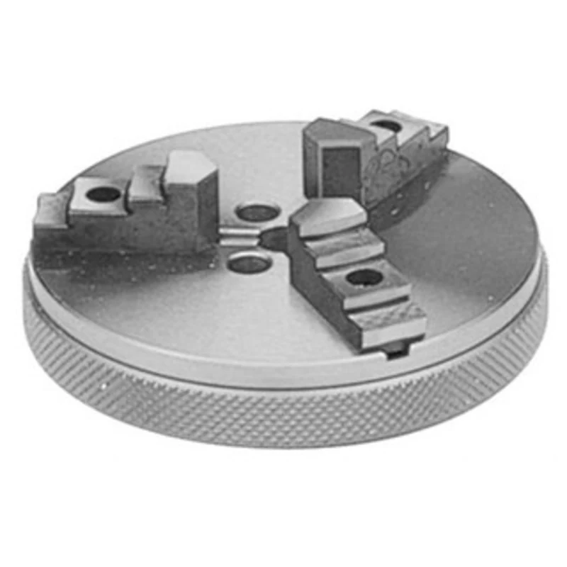 Ultra Short 3 Jaw Scroll Chuck, Type JF 3D 3 Jaw 2-3/4 Dia. with Hardened, Reversible Jaws - 70-225-8